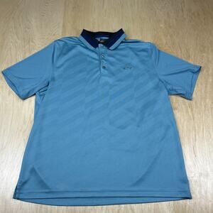 Greg Norman Tasso Elba Play Dry Golf Polo Shirt Mens XL Blue Performance Jersey